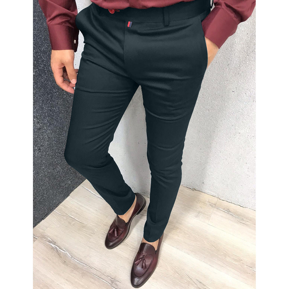 Fake Pocket Decoration Casual Formal Pants