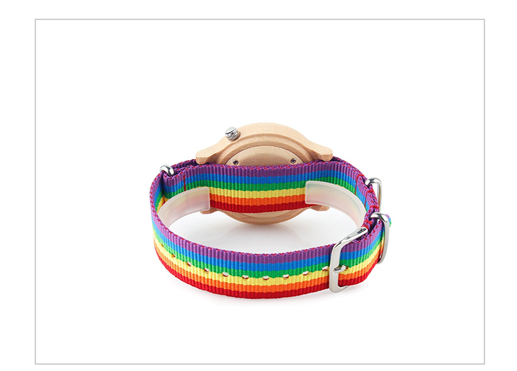 Rainbow Retro Wooden Watch