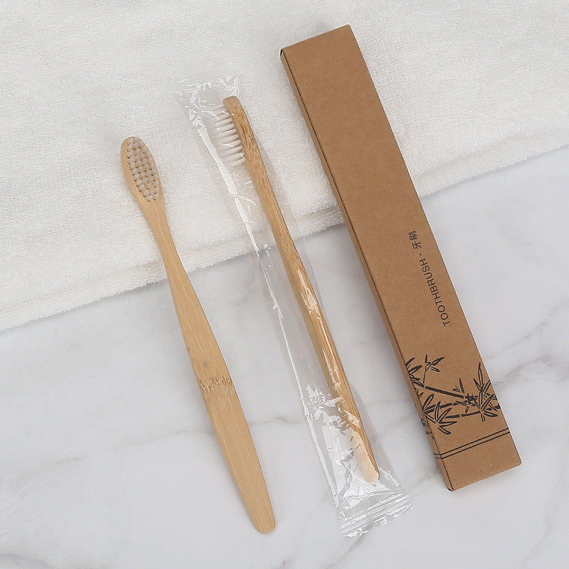 Natural rainbow bamboo toothbrush