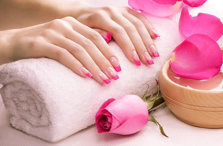 French long fake nail art