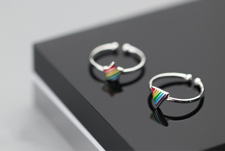 Rainbow Pentagram Ring
