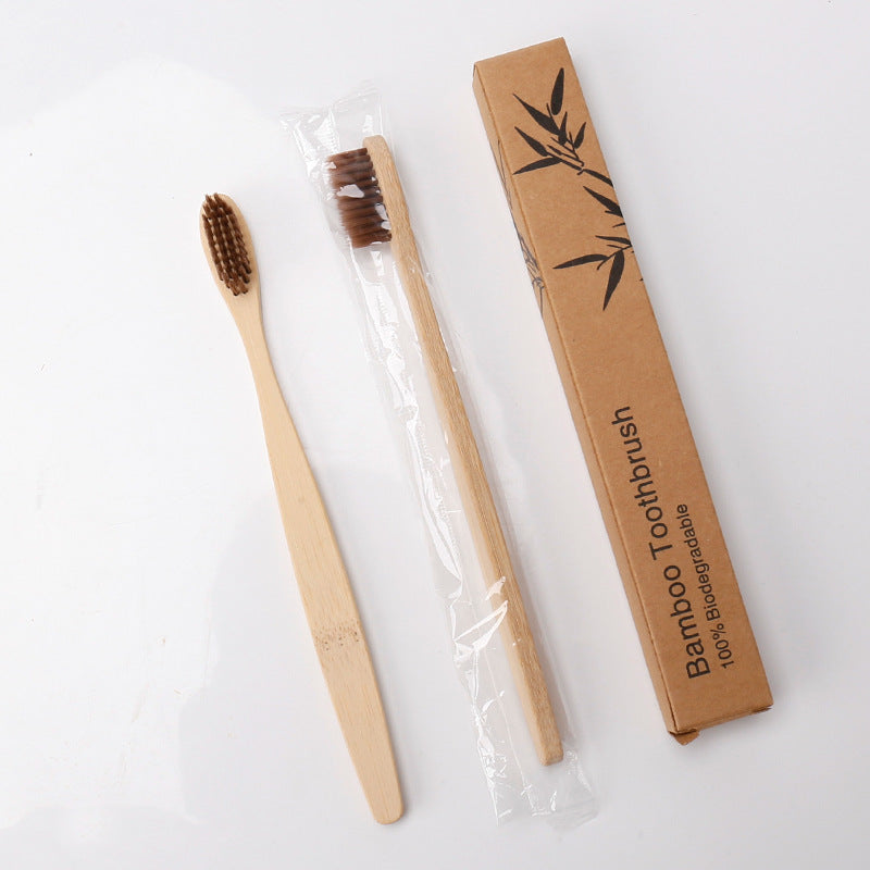 Natural rainbow bamboo toothbrush