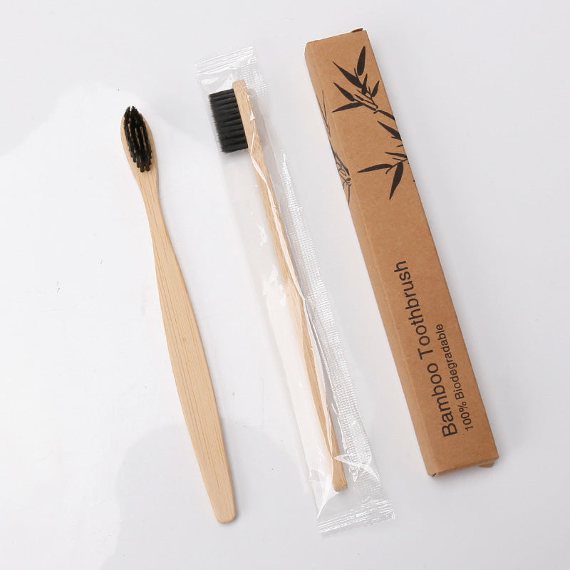 Natural rainbow bamboo toothbrush