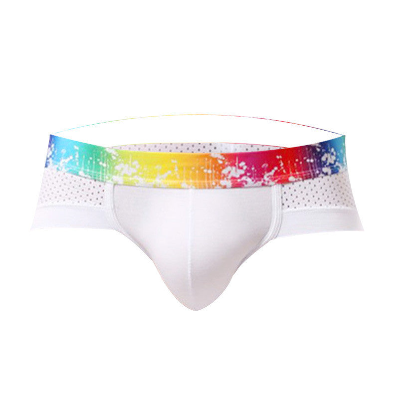 Men's Color-Edged Mesh Modal Low-Waist Fashionable Breathable Briefs