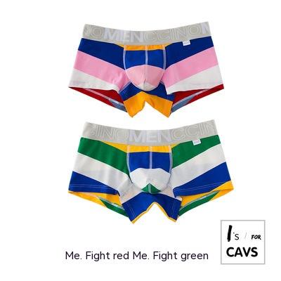 Men's Striped Print Boxer Briefs
