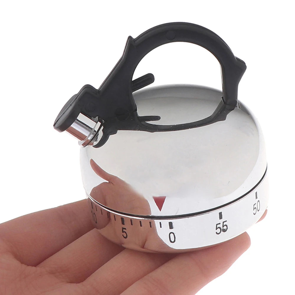 60 Minute Kitchen Timer Alarm Clock Mechanical Teapot Timer Tool Cooking Baking Auxiliary Kitchen Tools Timer Kitchen Supply