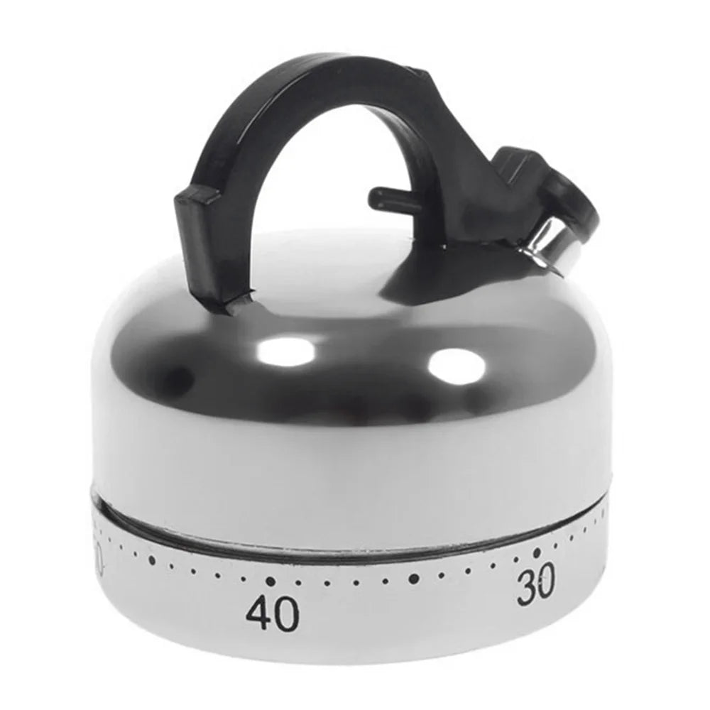 60 Minute Kitchen Timer Alarm Clock Mechanical Teapot Timer Tool Cooking Baking Auxiliary Kitchen Tools Timer Kitchen Supply