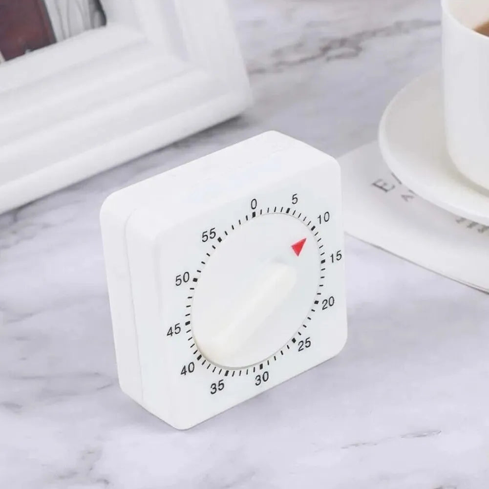 60 Minutes Mechanical Timer Kitchen Cooking Timer Count Down Silent Alarm Reminder For Kitchen Classroom Homework Office Timer