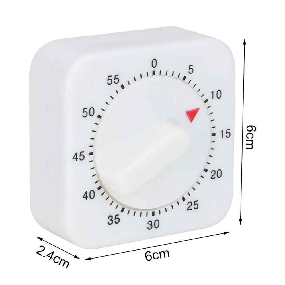 60 Minutes Mechanical Timer Kitchen Cooking Timer Count Down Silent Alarm Reminder For Kitchen Classroom Homework Office Timer