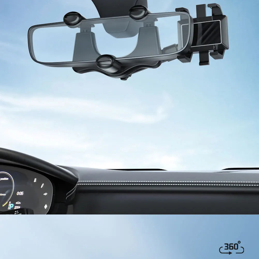 Universal Clip Rotatable and Retractable Car Phone Holder Rearview Mirror Driving Recorder Bracket DVR/GPS Mobile Phone Support