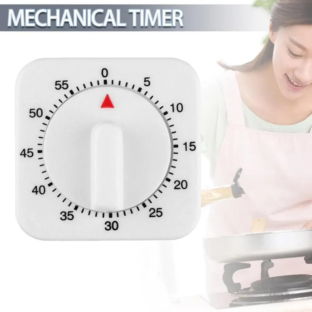 60 Minutes Mechanical Timer Kitchen Cooking Timer Count Down Silent Alarm Reminder For Kitchen Classroom Homework Office Timer