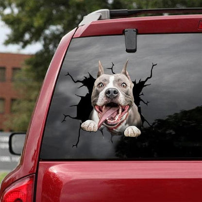 Animal Wall All Kinds Of Puppy Creative Broken Hole Car Window Electrostatic Stickers