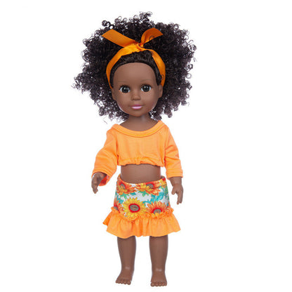 14 Inch African Black Baby Doll Simulation