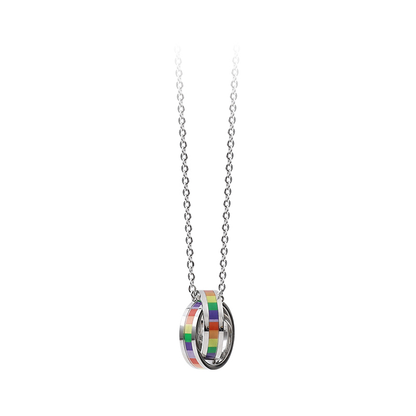 Rainbow Pride LGBT Couple Necklace