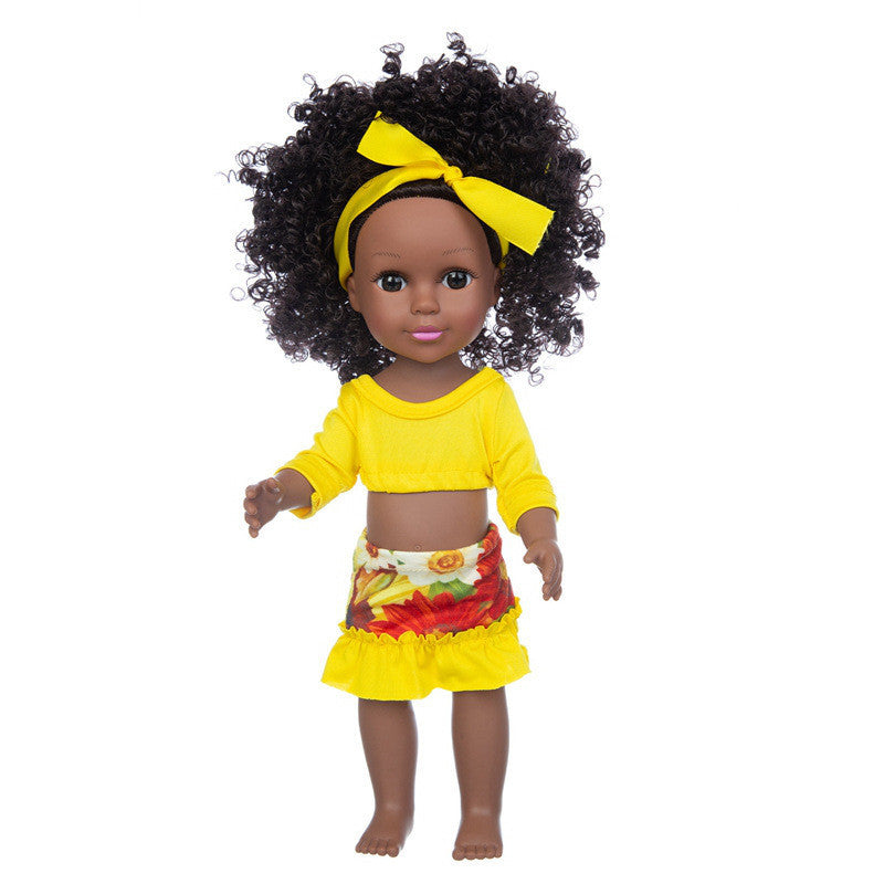 14 Inch African Black Baby Doll Simulation