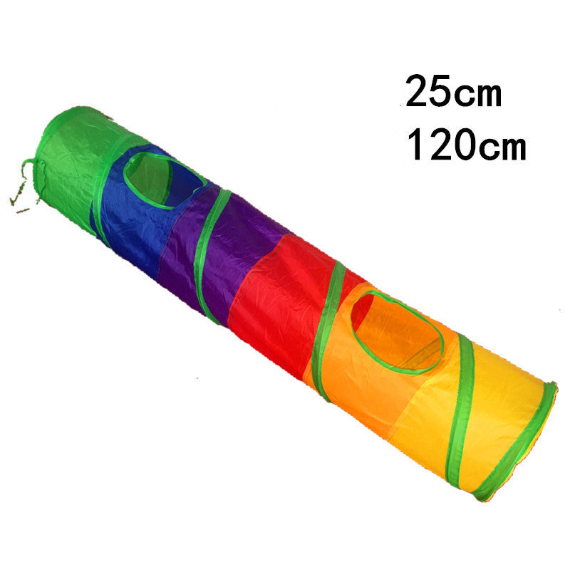 Arena para gatos con marco de escalada para gatos de color túnel para gatos arcoíris