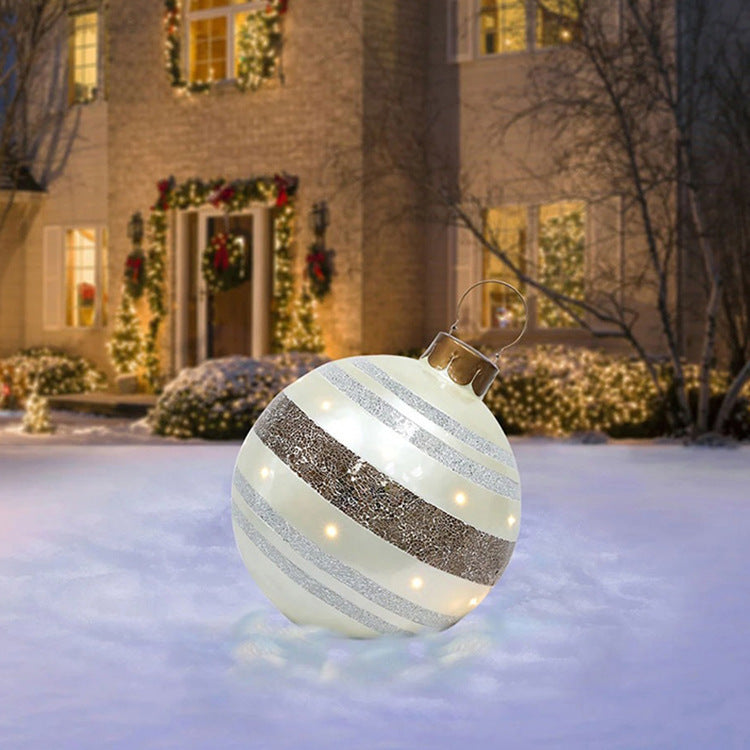 Christmas Ornament Ball Outdoor Pvc 60CM Inflatable Decorated Ball PVC Giant Big Large Balls Xmas Tree Decorations Toy Ball