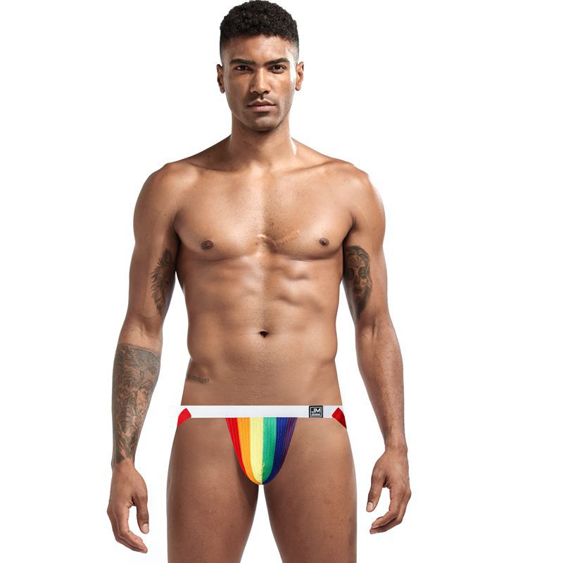 Mens Sports Fitness Rainbow Jock