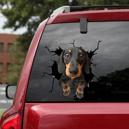 Animal Wall All Kinds Of Puppy Creative Broken Hole Car Window Electrostatic Stickers