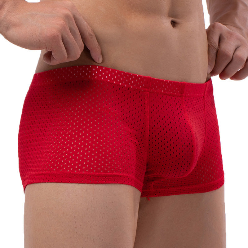 Men's Comfortable High-end Breathable Nylon Low Waist Boxers