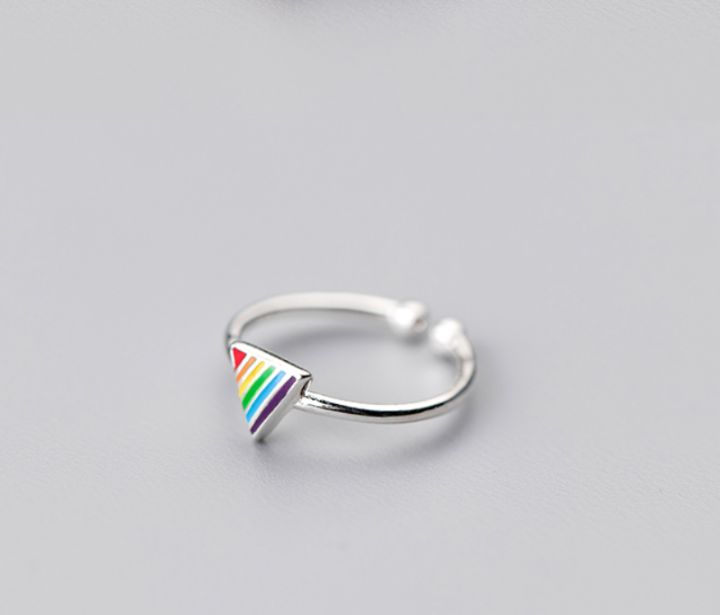 Anillo Pentagrama Arco Iris