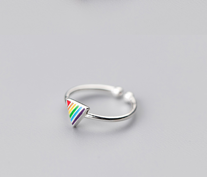 Anillo Pentagrama Arco Iris