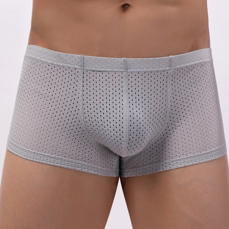 Men's Comfortable High-end Breathable Nylon Low Waist Boxers