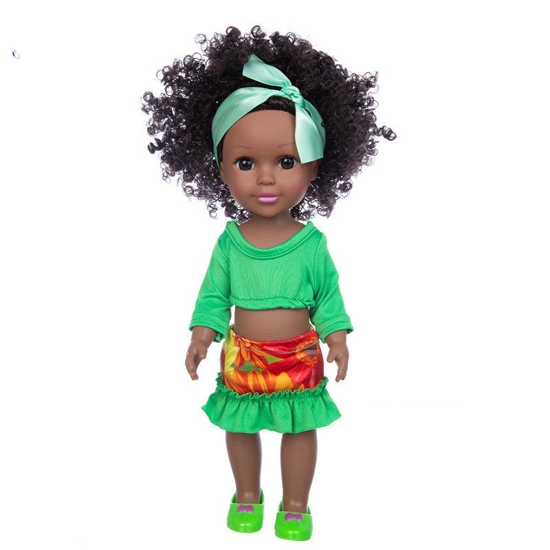 14 Inch African Black Baby Doll Simulation