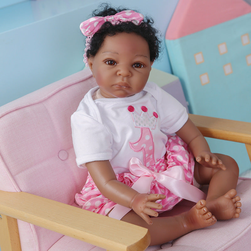 Reborn Baby Black Doll African American Doll Lifelike Soft