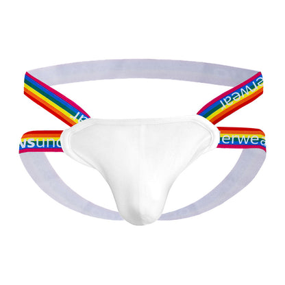 Rainbow Thong Low Rise Cotton Shorts