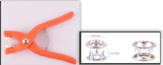 Nylon Five-jaw Fastener Installation Tool Pliers Set Sew Free Snapper Fastener