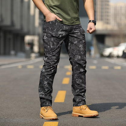 Tactical Pants Plaid Fabric IX9 City Military Fans Multi-pocket Overalls