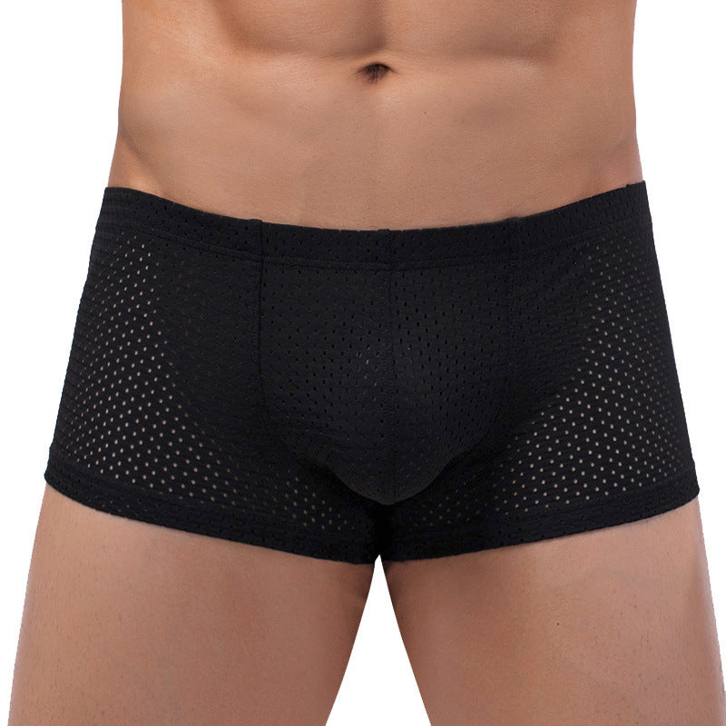 Men's Comfortable High-end Breathable Nylon Low Waist Boxers