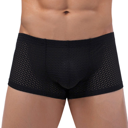 Men's Comfortable High-end Breathable Nylon Low Waist Boxers