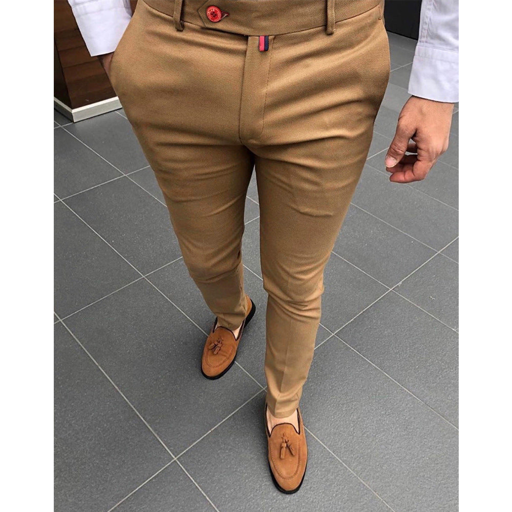 Fake Pocket Decoration Casual Formal Pants