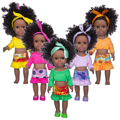 14 Inch African Black Baby Doll Simulation