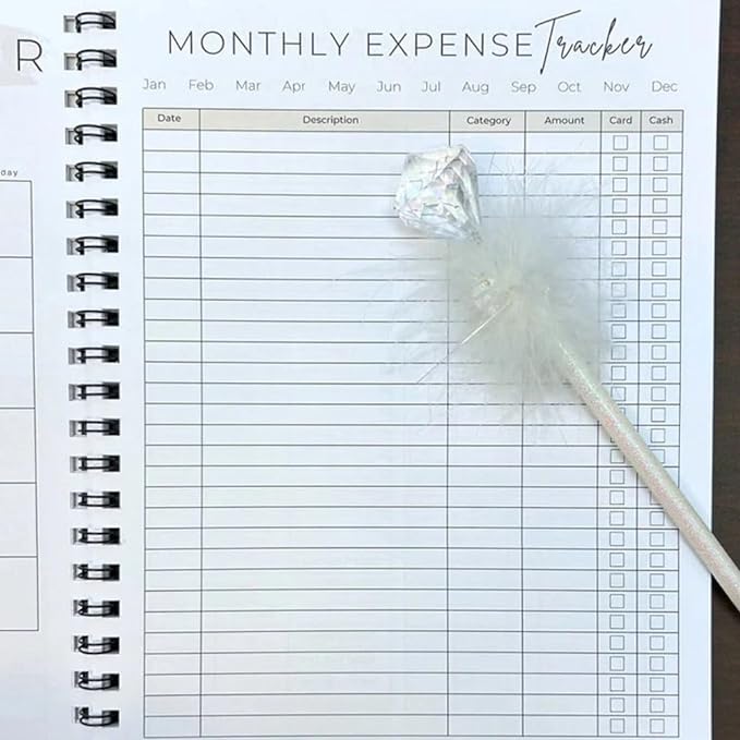 Undated 12 Month Budget Planner, Budget Planner, Budget Book With Bill Organizer And Expense Tracker, Monthly Finance Organizer, Monthly Budget Book, Take Control Of Your Money