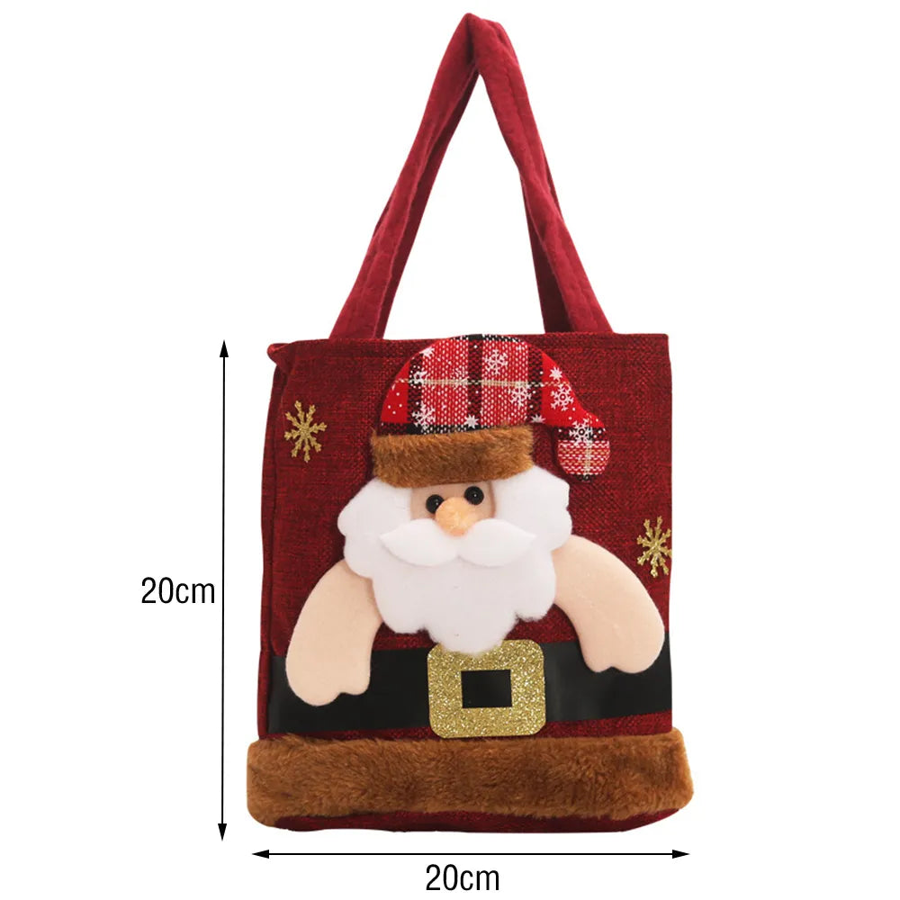 Santa Claus Snowman Deer Gift Bag Children's Gift Bag Candy Bag Christmas Handbag Merry Christmas Decor Hand Package New Year