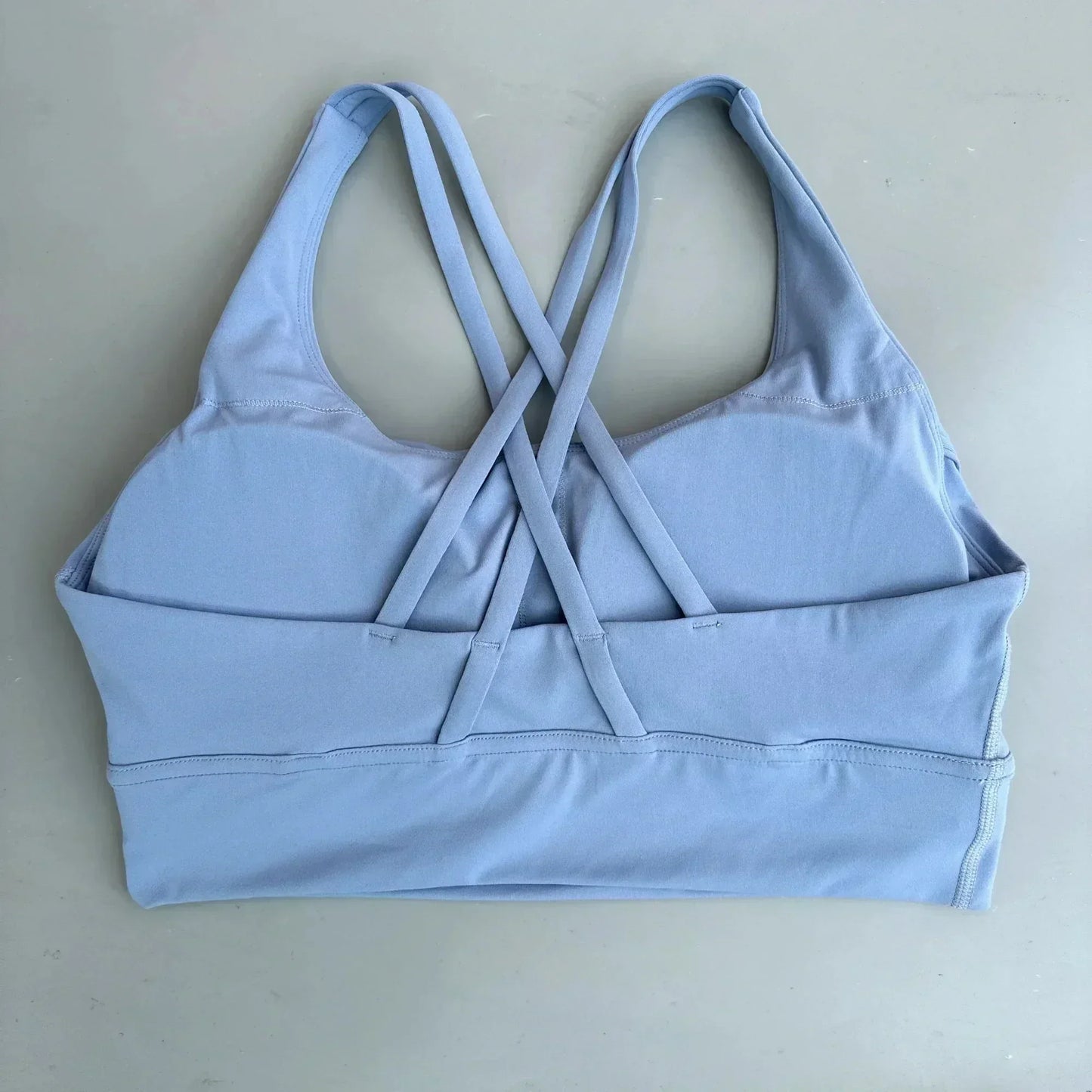 Solid Color Women Cross  Fitness sport Bra soft high strength Tight Top Comprehensive Training Gym Yoga Underwear With Chest Pad