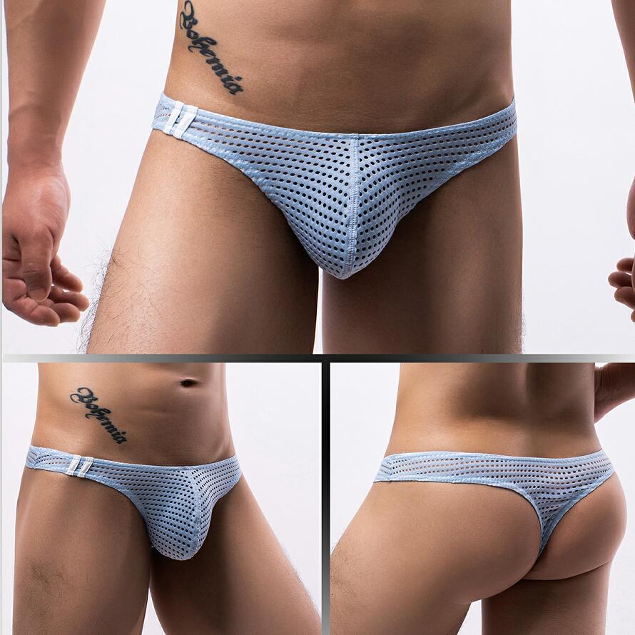 Breathable Men's Mesh Low Waist T-back Underwear