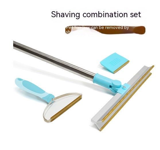 Adjustable Carpet Rake Device for Pet Hair Removal