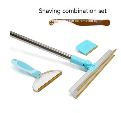 Adjustable Carpet Rake Device for Pet Hair Removal