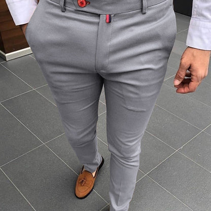 Fake Pocket Decoration Casual Formal Pants