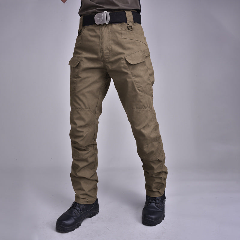 Tactical Pants Plaid Fabric IX9 City Military Fans Multi-pocket Overalls