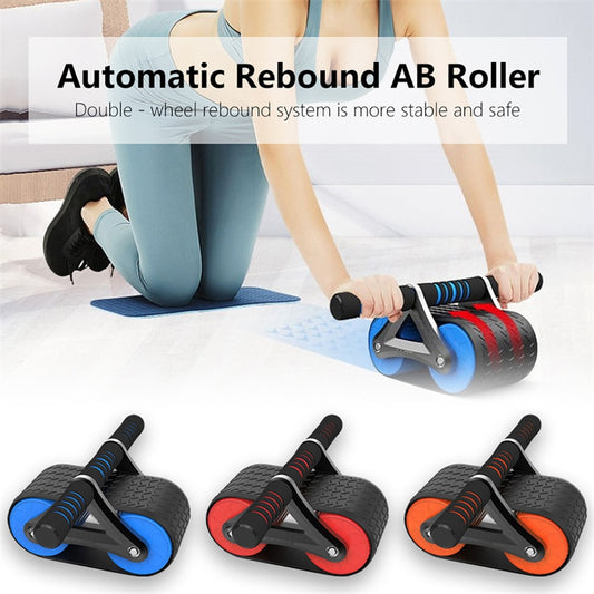 Automatic Rebound Double Wheel Abdominal Exerciser for men and women Ab Wheel Roller Waist Trainer Gym Sports Home Exercise Devices