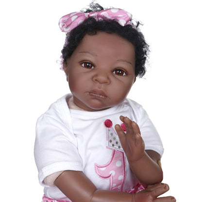 Reborn Baby Black Doll African American Doll Lifelike Soft