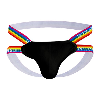 Rainbow Thong Low Rise Cotton Shorts