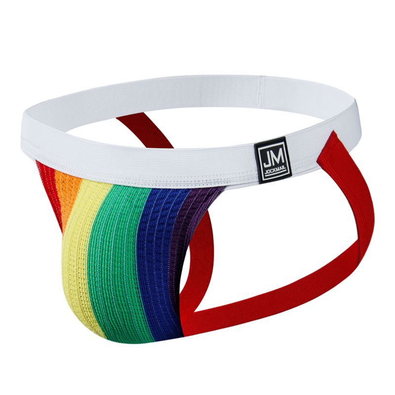 Mens Sports Fitness Rainbow Jock