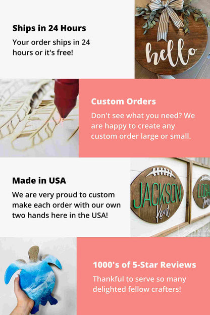 Unfinished Wood Ice Skate Shape - Winter - Craft - up to 46" DIY