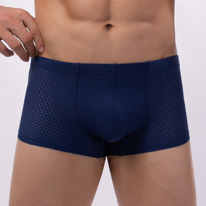 Men's Comfortable High-end Breathable Nylon Low Waist Boxers